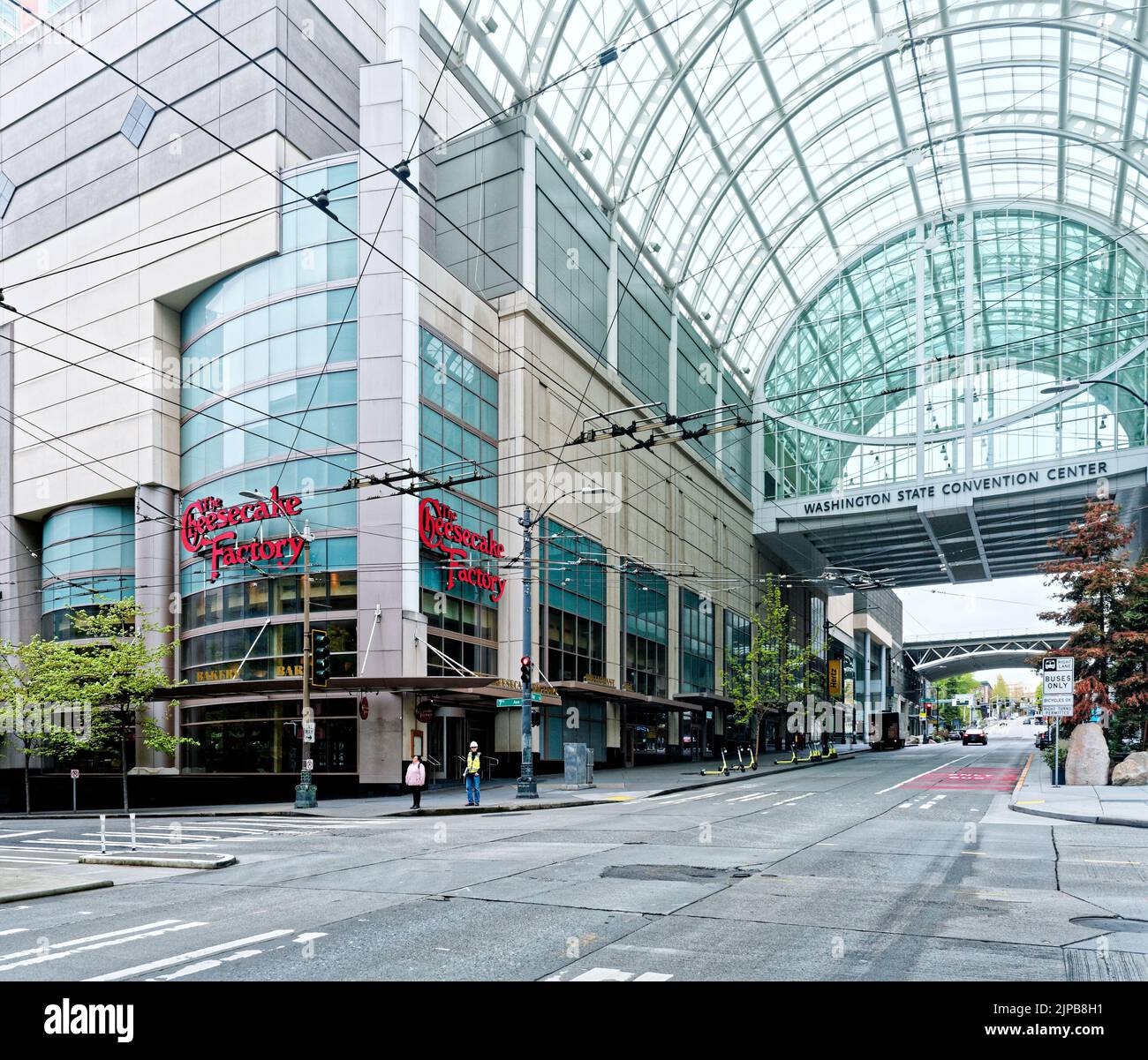 Käsekuchen-Fabrik im Seattle Convention Center Stockfoto