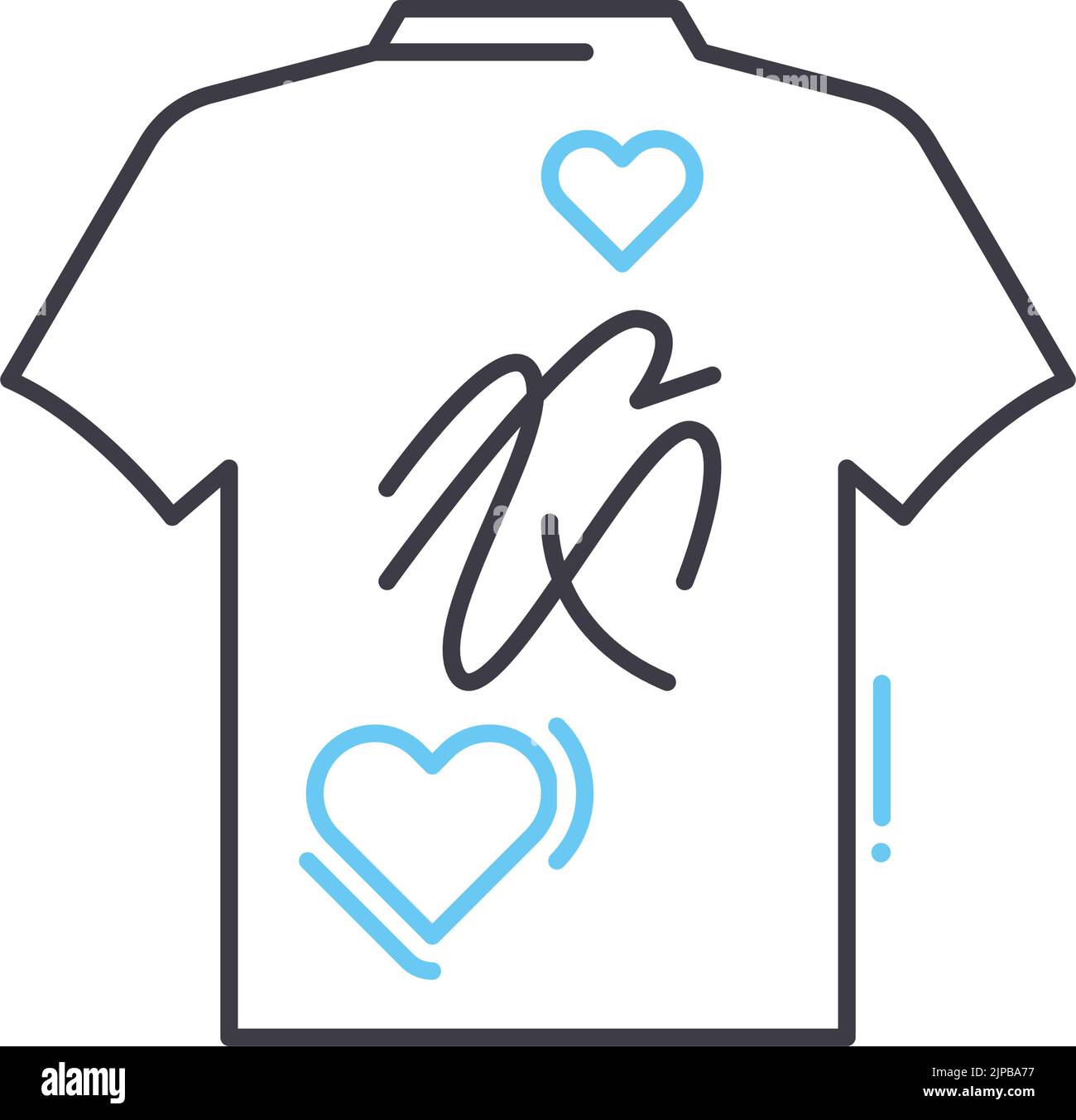 Signaturliniensymbol, Umrisssymbol, Vektordarstellung, Konzeptzeichen Stock Vektor