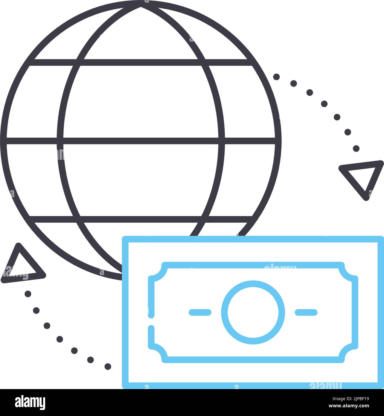 Symbol für Drahtübertragungslinie, Umrisssymbol, Vektordarstellung, Konzeptschild Stock Vektor