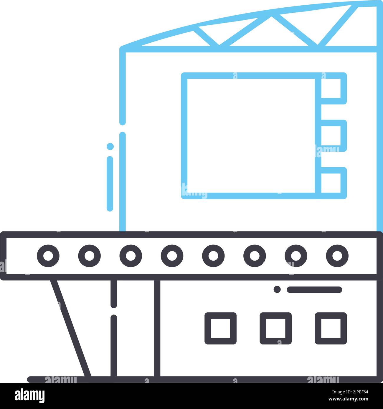 Wohnlinie Symbol, Umrisssymbol, Vektordarstellung, Konzeptschild Stock Vektor