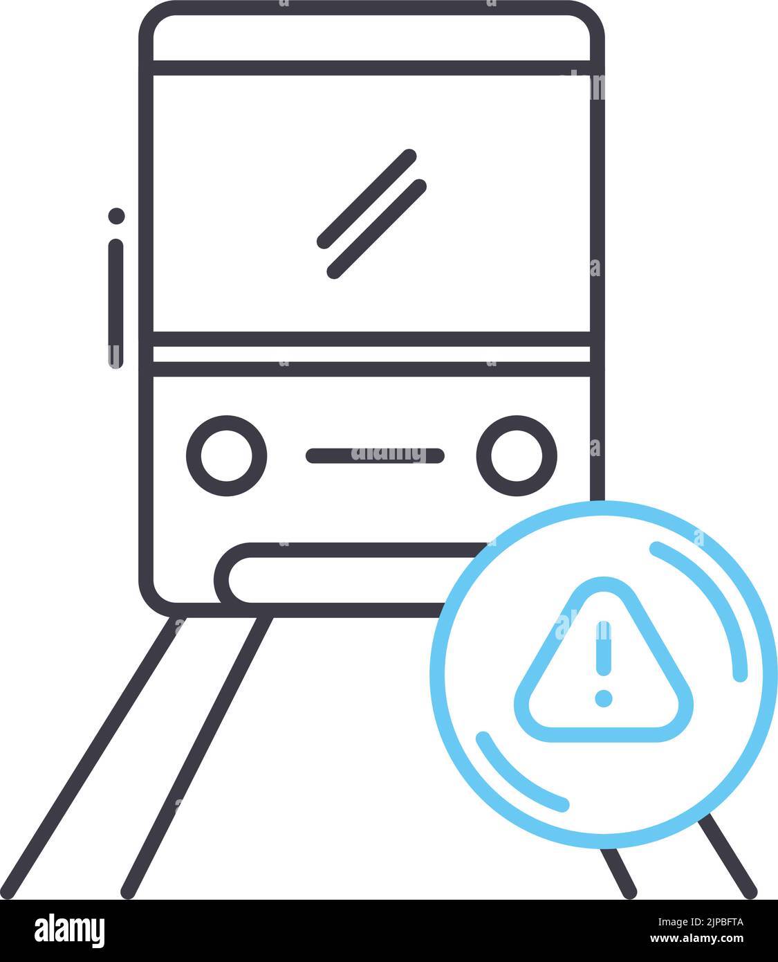 Liniensymbol für Reisebeschränkungen, Umrisssymbol, Vektordarstellung, Konzeptschild Stock Vektor