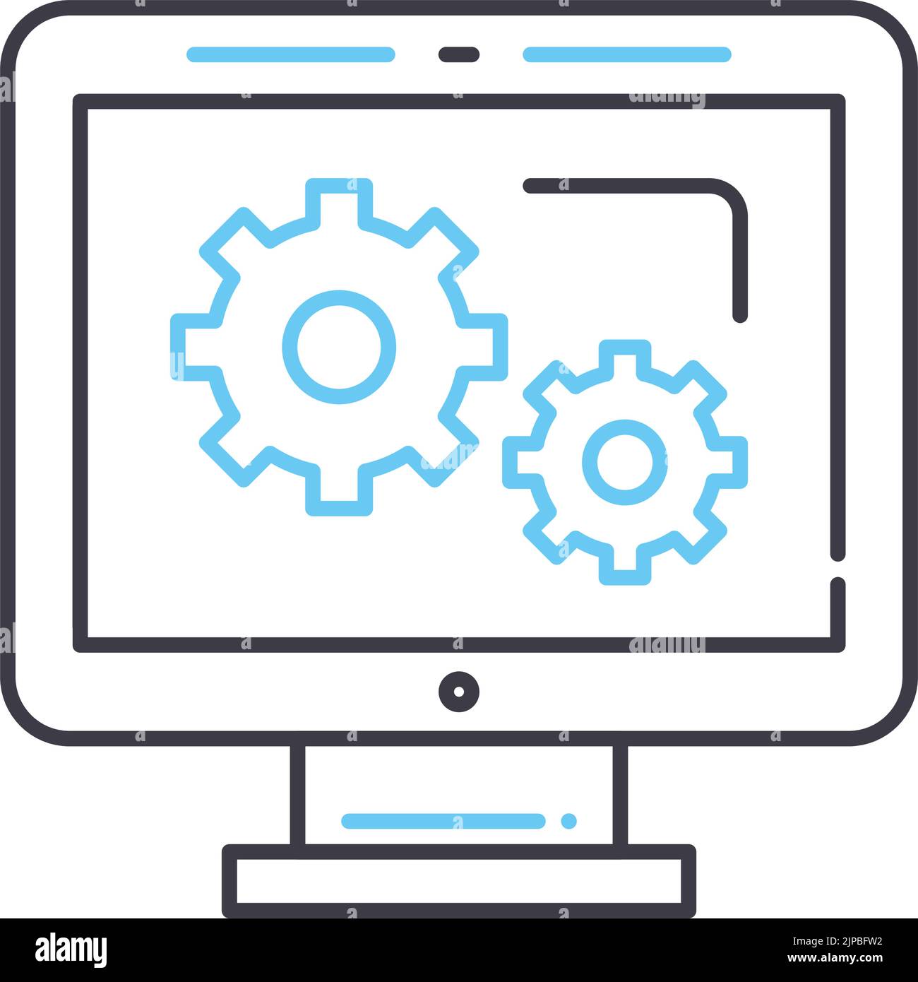 Software-Liniensymbol, Umrisssymbol, Vektordarstellung, Konzeptzeichen Stock Vektor