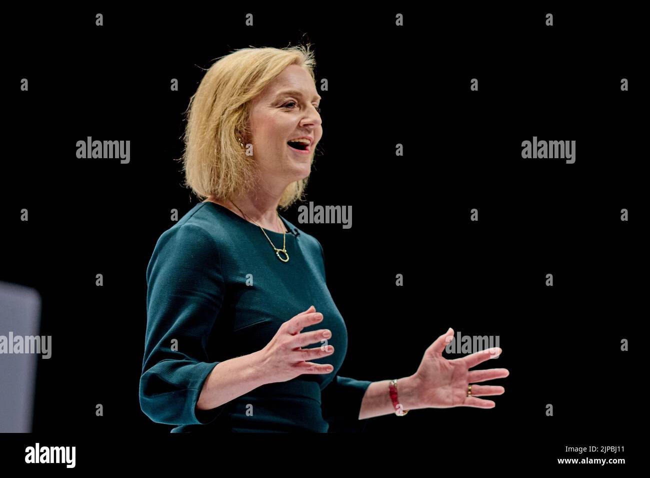 Perth Schottland, Großbritannien 16. August 2022. Rishi Sunak bei der Führung der Konservativen Partei in der Perth Concert Hall. Kredit sst/alamy Live-Nachrichten Stockfoto