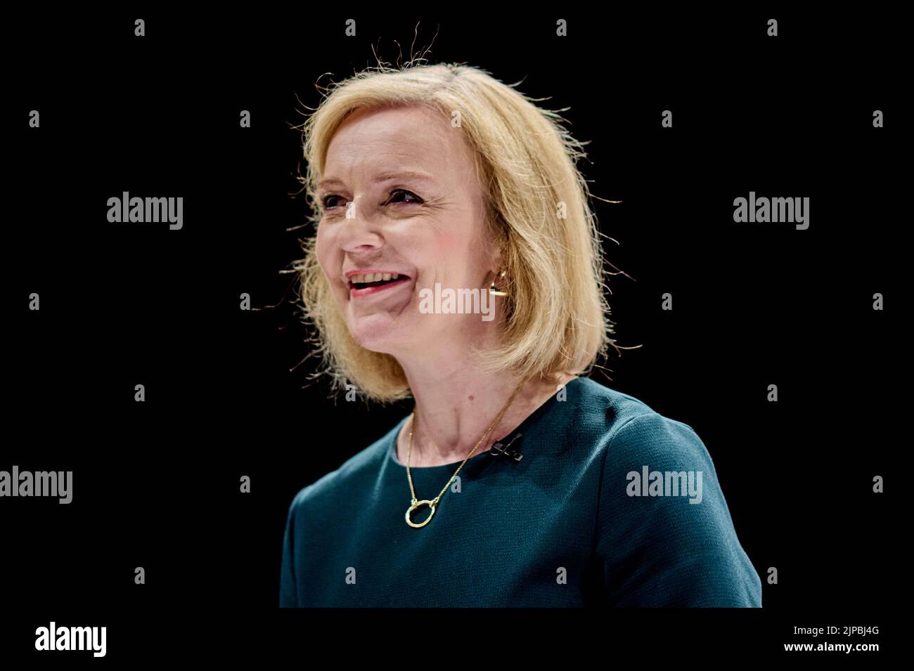 Perth Schottland, Großbritannien 16. August 2022. Elizabeth Truss bei der Führung der Konservativen Partei in der Perth Concert Hall. Credit sst/alamy live News Stockfoto