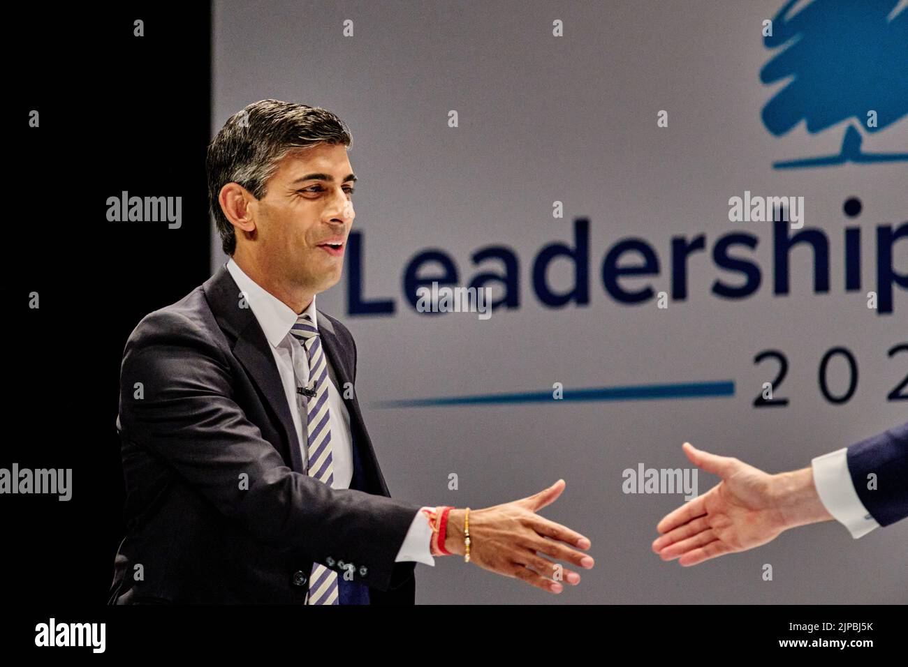 Perth Schottland, Großbritannien 16. August 2022. Elizabeth Truss bei der Führung der Konservativen Partei in der Perth Concert Hall. Credit sst/alamy live News Stockfoto