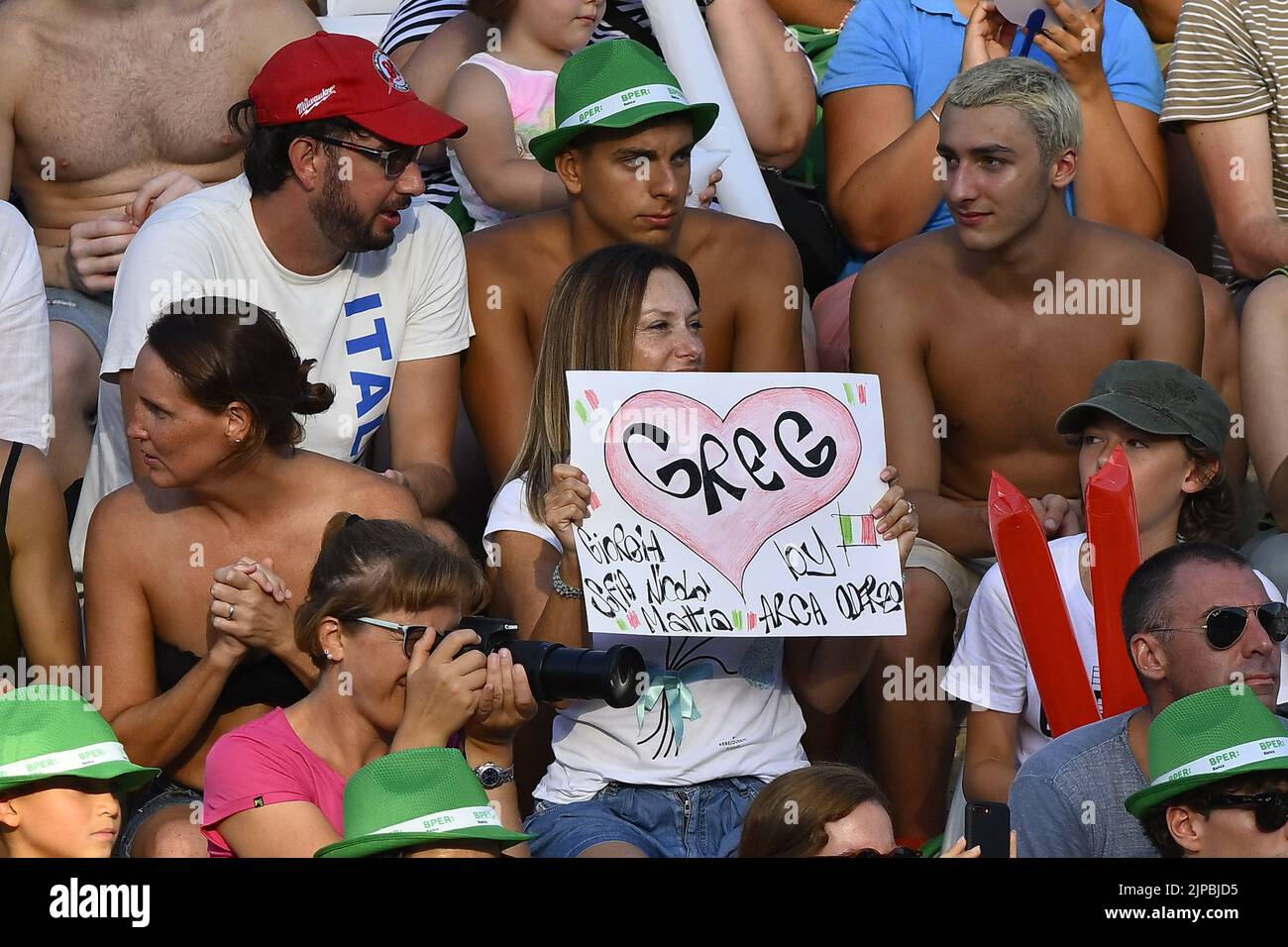 Rom, Italien. 16. August 2022. Italien-Fans beim len-Europameisterschaftsfinale am 16.. August 2022 im Foro Italico in Rom, Italien. Kredit: Unabhängige Fotoagentur/Alamy Live Nachrichten Stockfoto