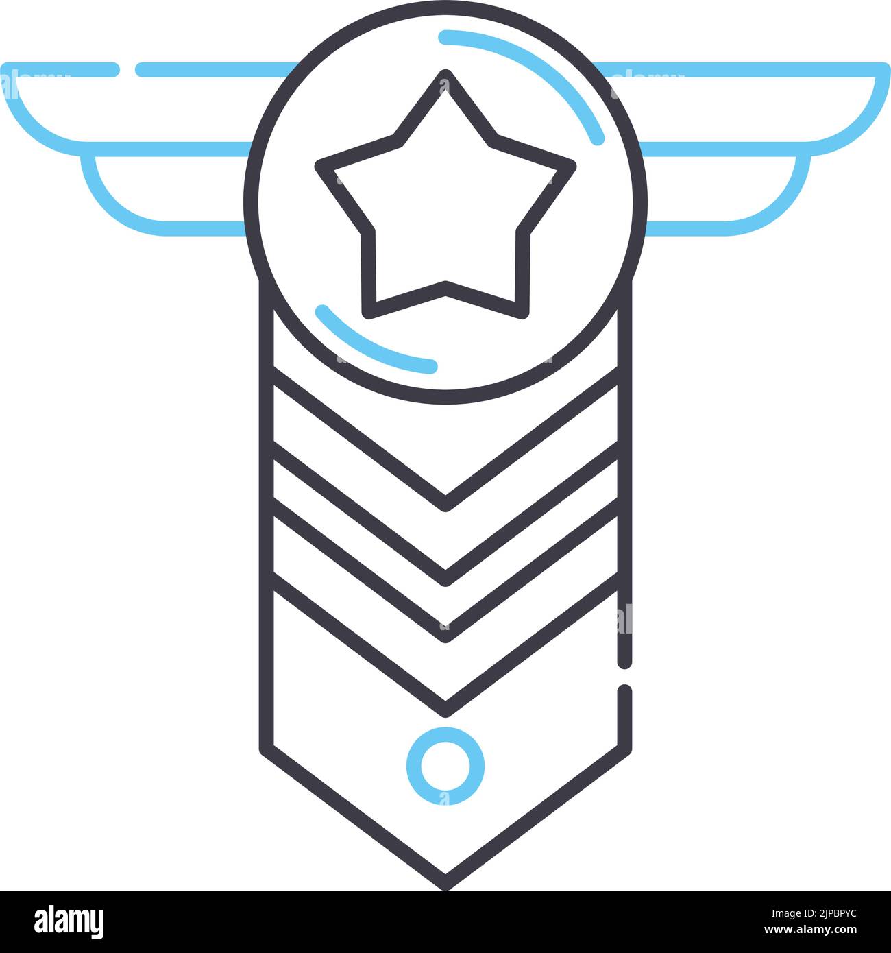 Military Force Linie Symbol, Umriss Symbol, Vektor-Illustration, Konzept Zeichen Stock Vektor