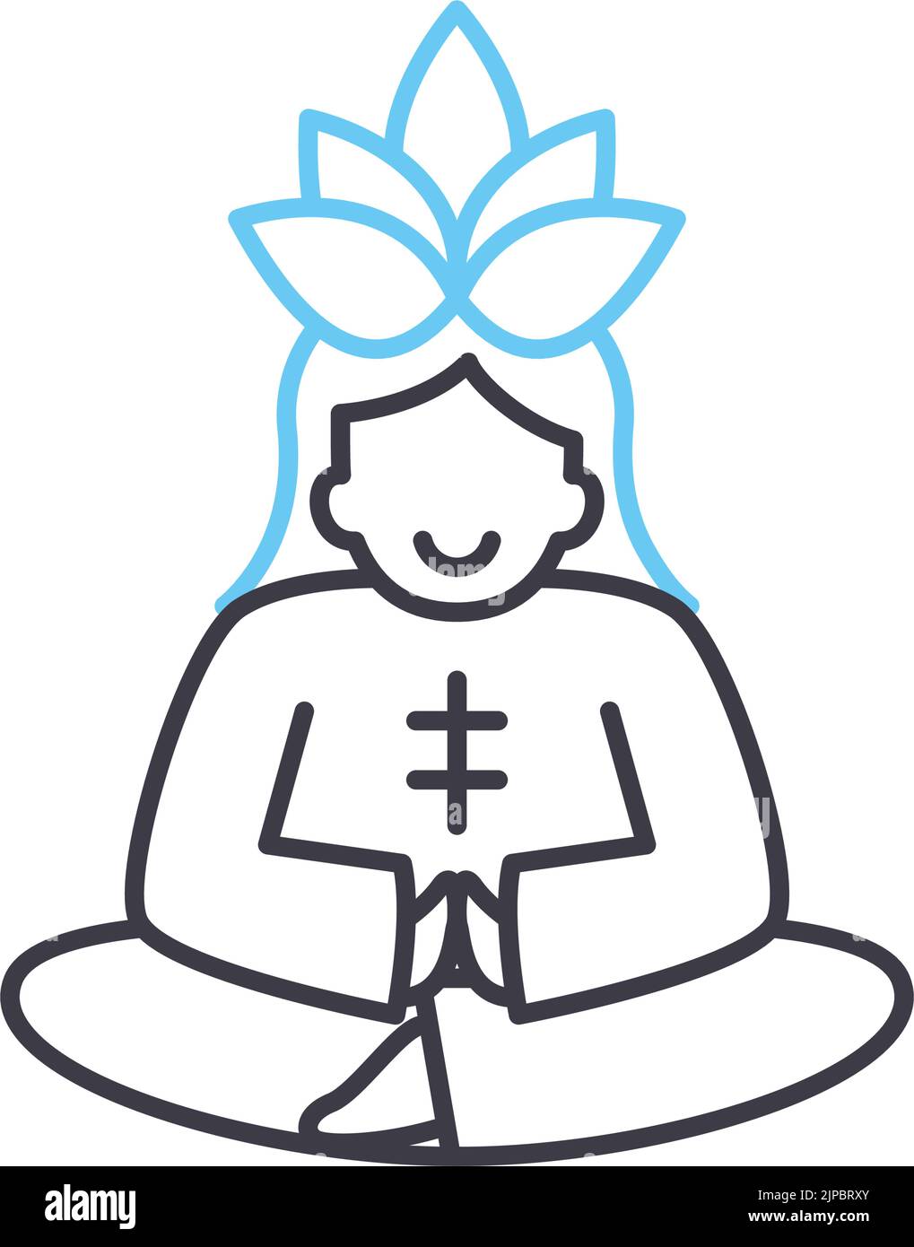 Retreat-Liniensymbol, Umrisssymbol, Vektordarstellung, Konzeptzeichen Stock Vektor