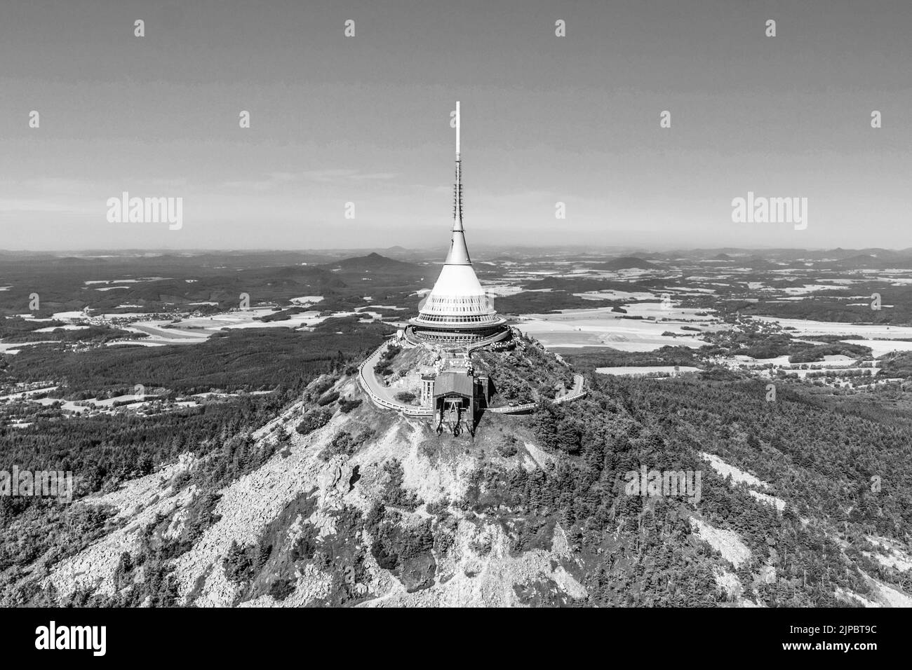 Jested Mountain Hotel von oben Stockfoto