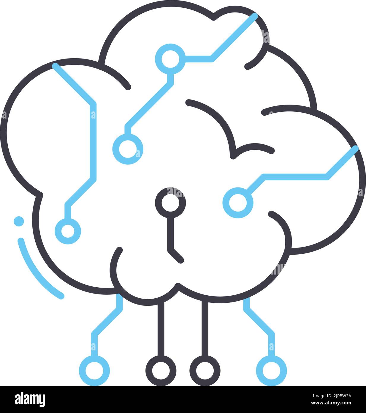 Symbol für Intelligenzlinie, Umrisssymbol, Vektordarstellung, Konzeptschild Stock Vektor