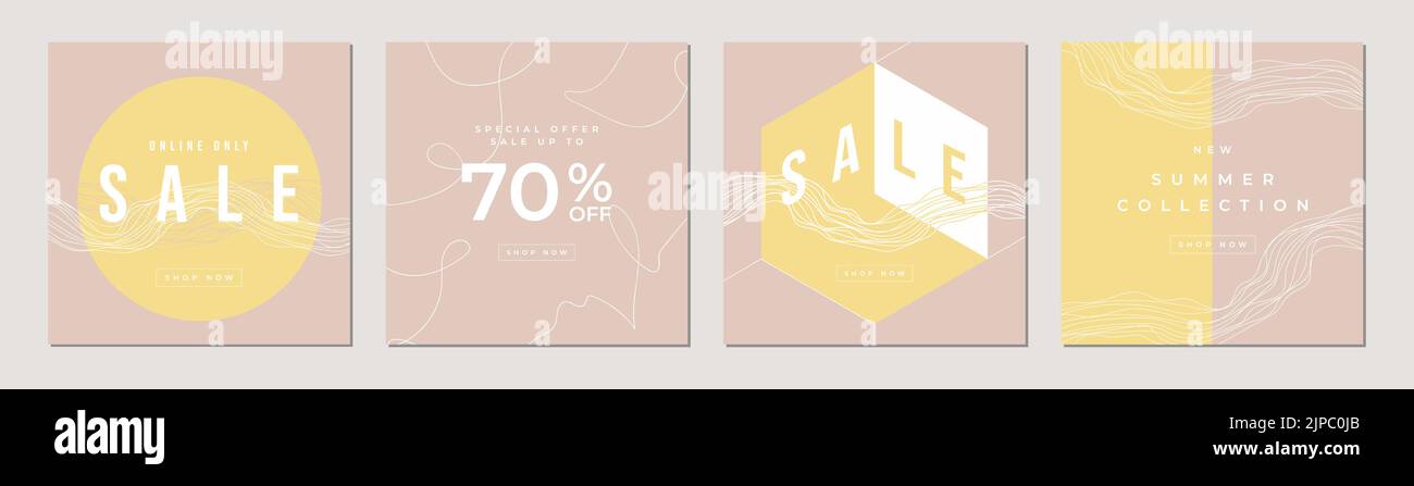 Bannerset für den Verkauf. Spezielle Angebote und Werbebanner-Vorlage. Stock Vektor