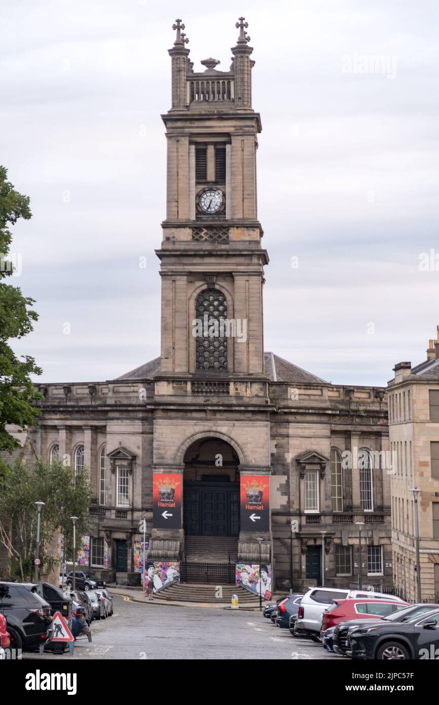 Blick auf georgianische Gebäude in der Neustadt von Edinburgh Stockfoto