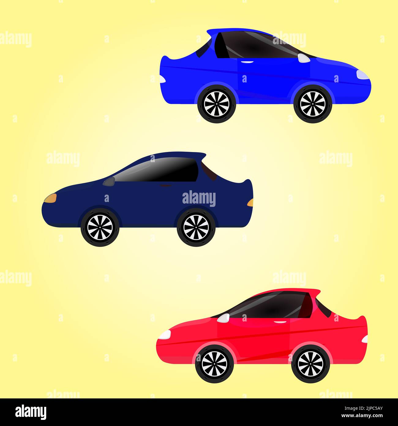 Sportwagen schnelle Geschwindigkeit Fahrzeug Transport Rallye Limousine Automotive Leistung Grafik Design Vektor Illustration Symbol Element rot blau Farbe Stock Vektor