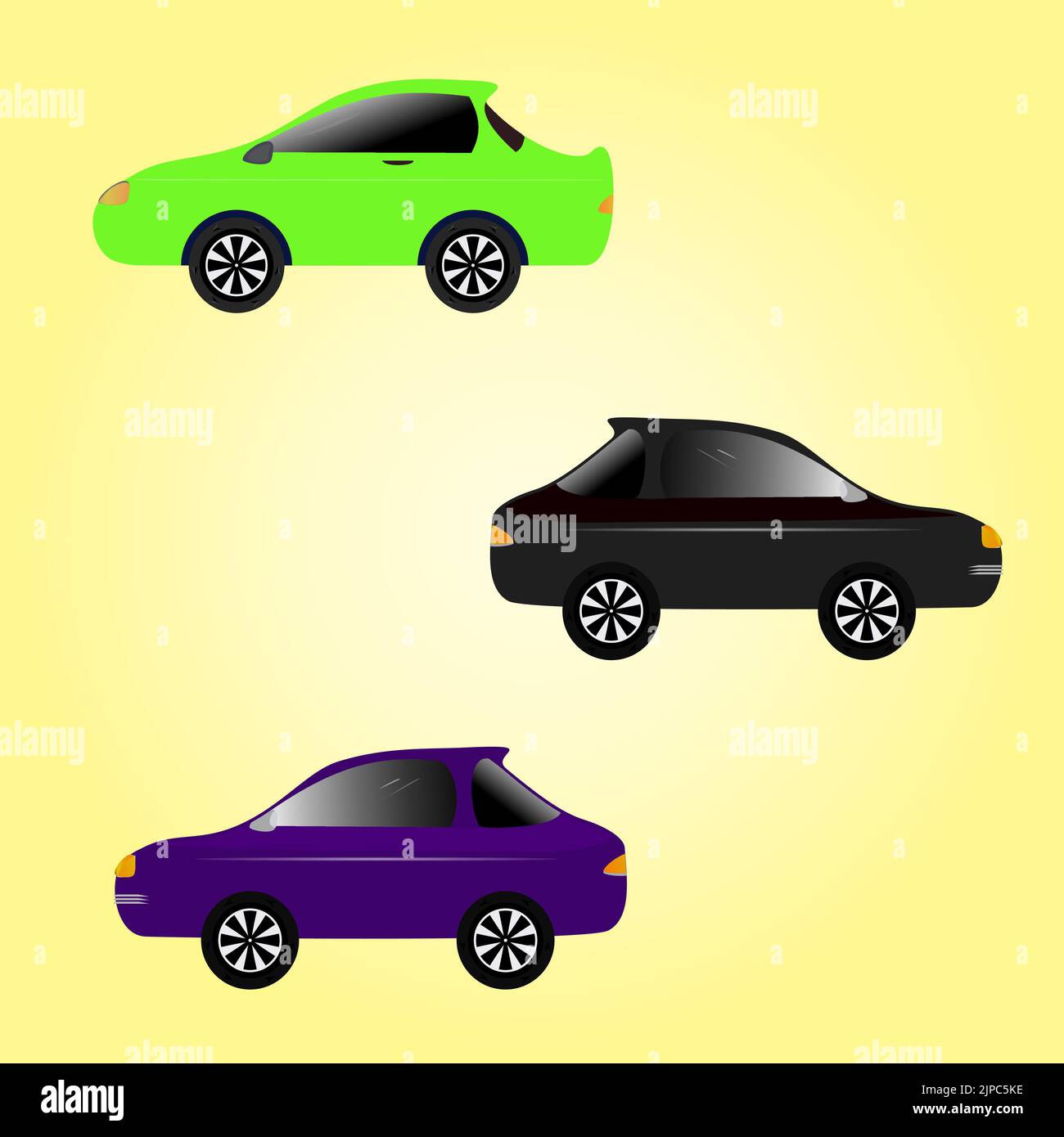 Sportwagen schnelle Geschwindigkeit Fahrzeug Transport Rallye Limousine Automotive Leistung Grafik Design Vektor Illustration grün schwarz blau Farbe Symbol Element Stock Vektor