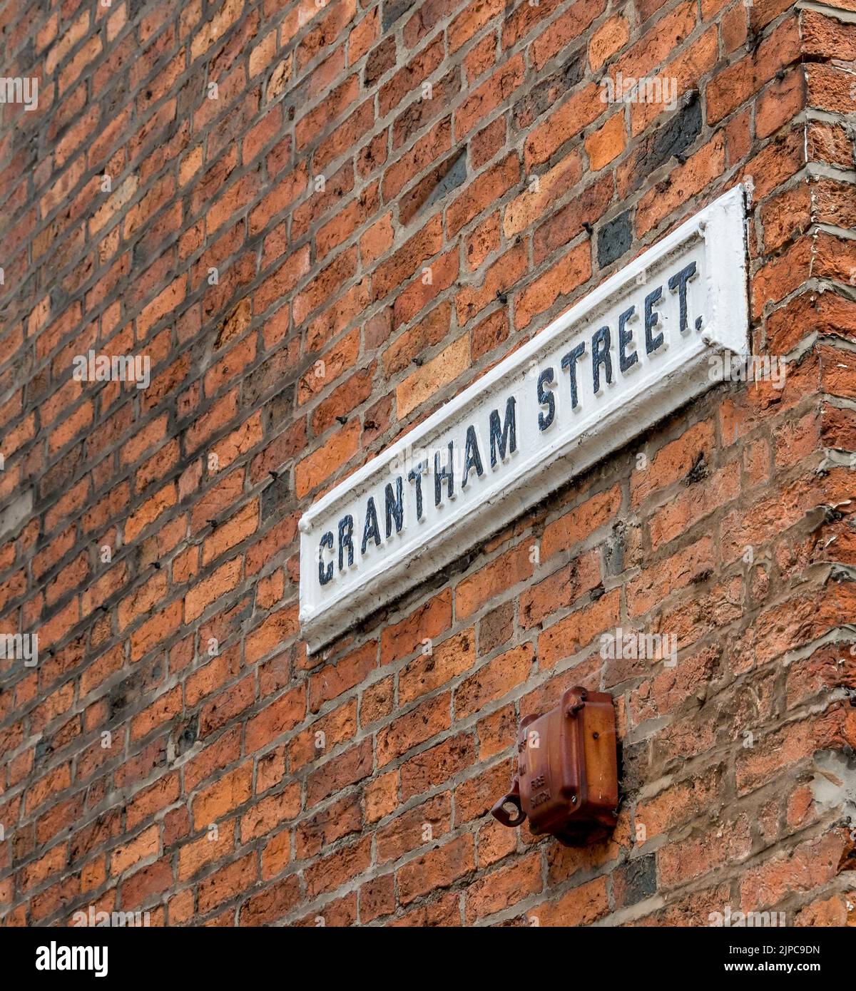 Grantham Street Schild Lincoln City 2022 Stockfoto