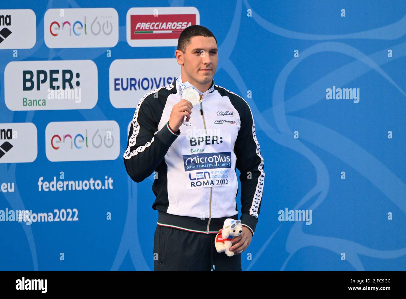 Simone Cerasuolo (ITA) bei den Schwimmeuropameisterschaften Rom 2022 im