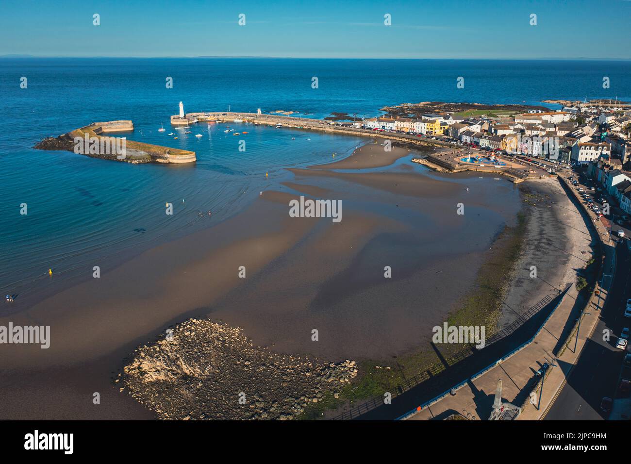 Donaghadee vom Himmel Stockfoto