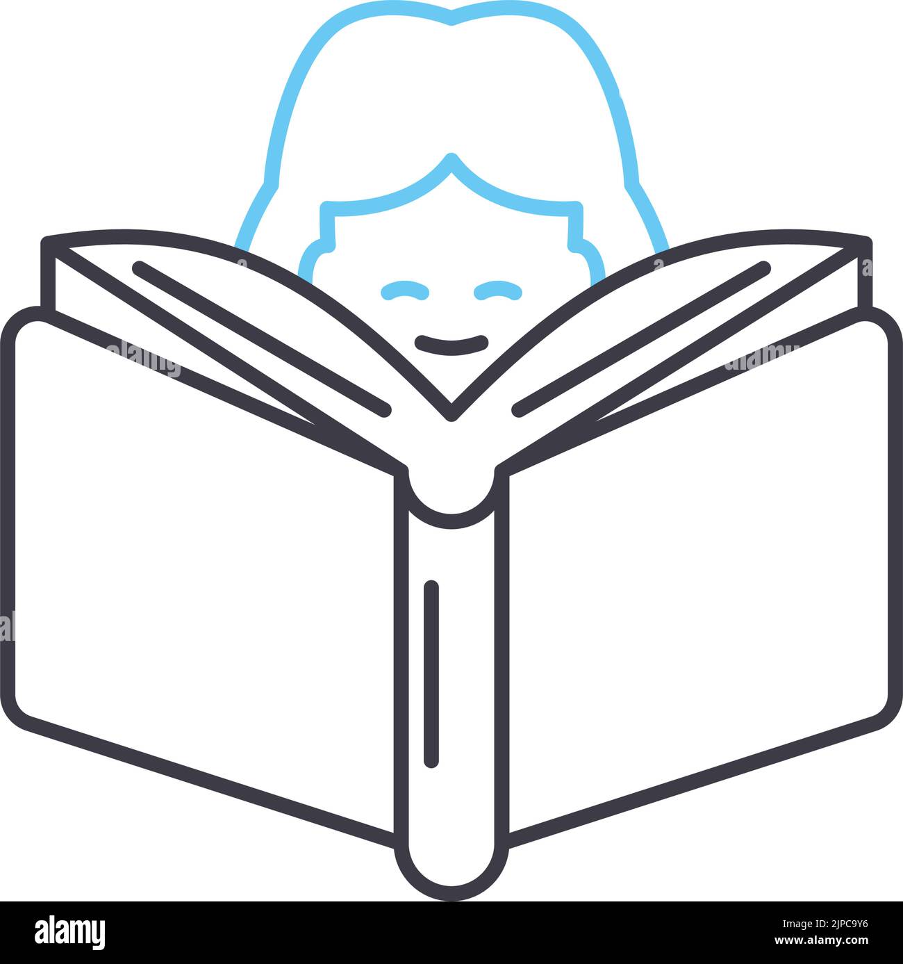 Symbol für Studienlinie, Umrisssymbol, Vektordarstellung, Konzeptzeichen Stock Vektor