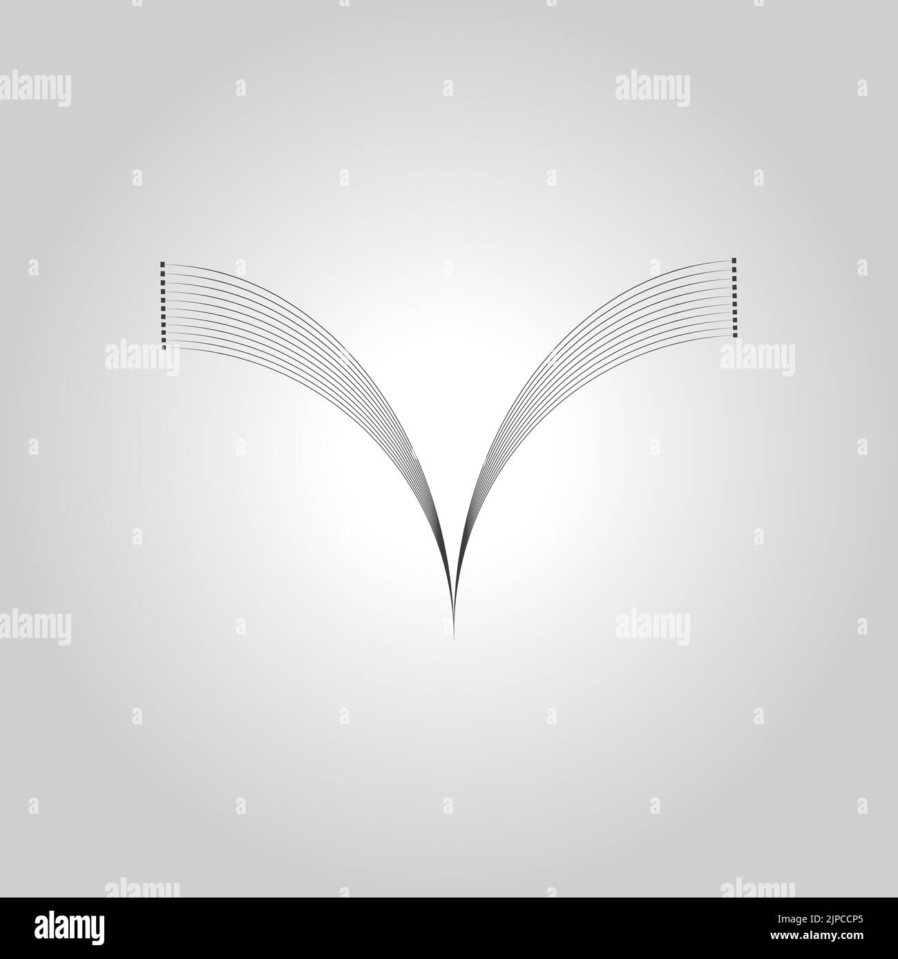 Line Art Broschüre auf weißem Hintergrund. Symbol für Vektorgrafik. Modernes, trendiges Poster. Futuristisches Cover-Design Stock Vektor