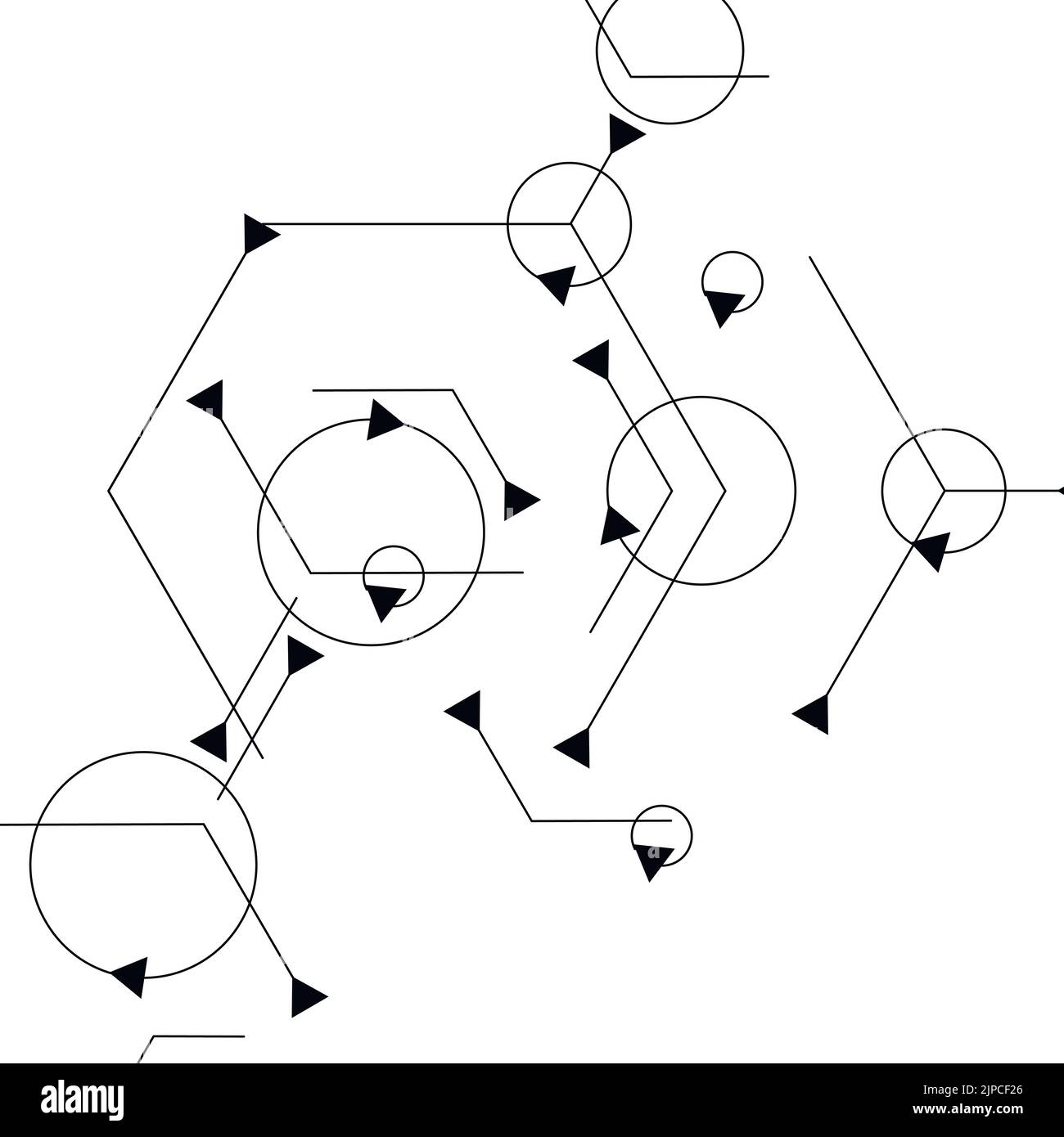 Molekulare Zellverbindung. Internet-Technologie. Biologie Wissenschaft Hintergrund. Abstrakter geometrischer Hintergrund Stock Vektor