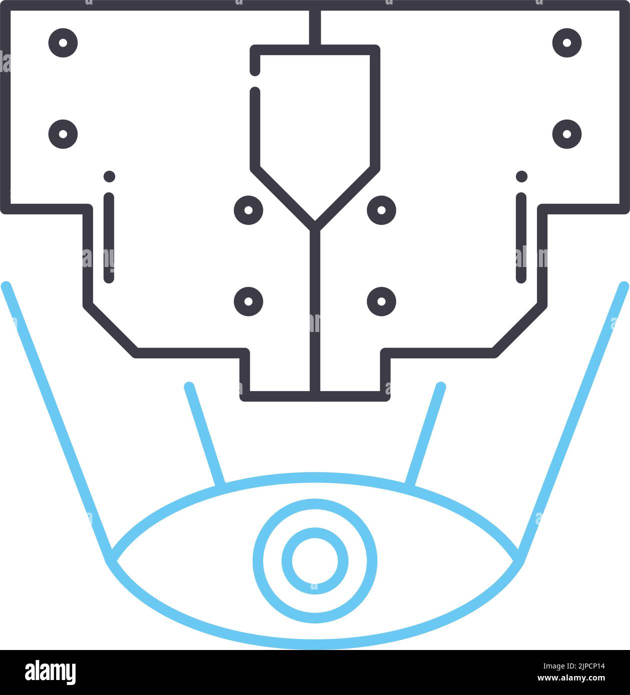Zukünftige Mauerwerk Linie Symbol, Umriss Symbol, Vektor-Illustration, Konzept Zeichen Stock Vektor