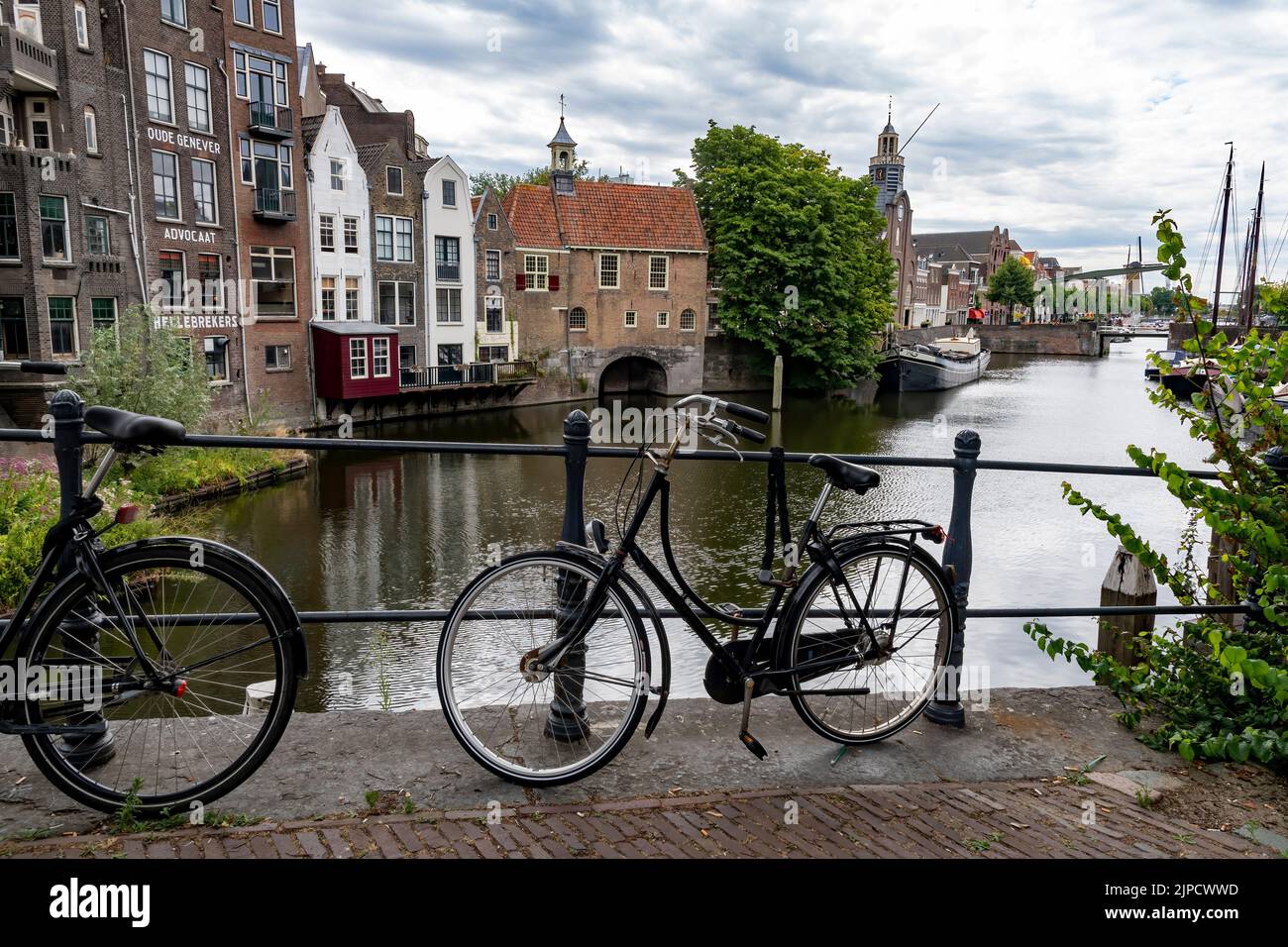 Historisches Delfshaven Waterfront in Rotterdam in den Niederlanden Stockfoto