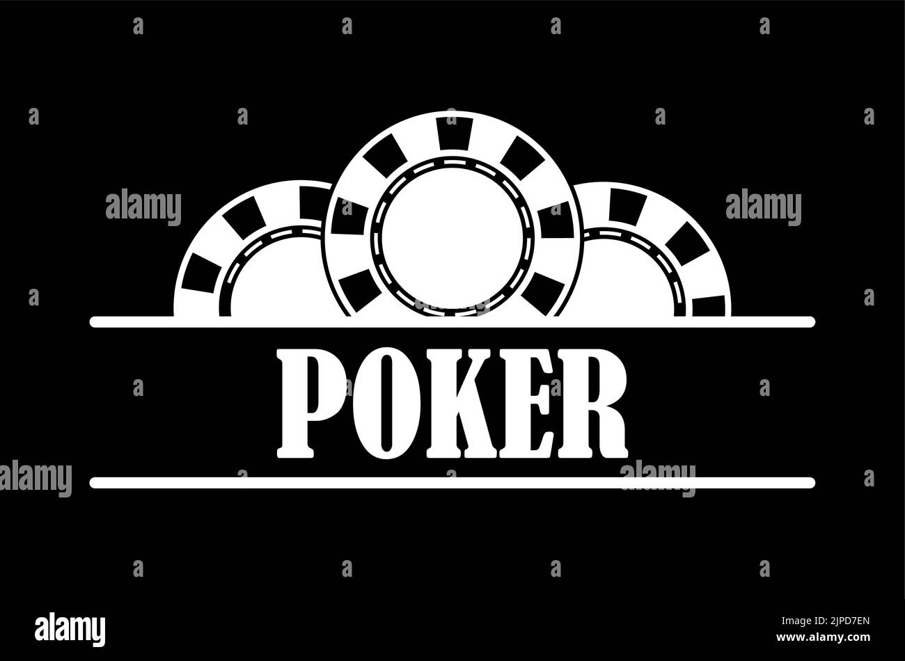 Poker Chip Queen SVG, Texas Holdem, Clubs, die Karten spielen, Glücksspiel, Casino-Wetten Stock Vektor