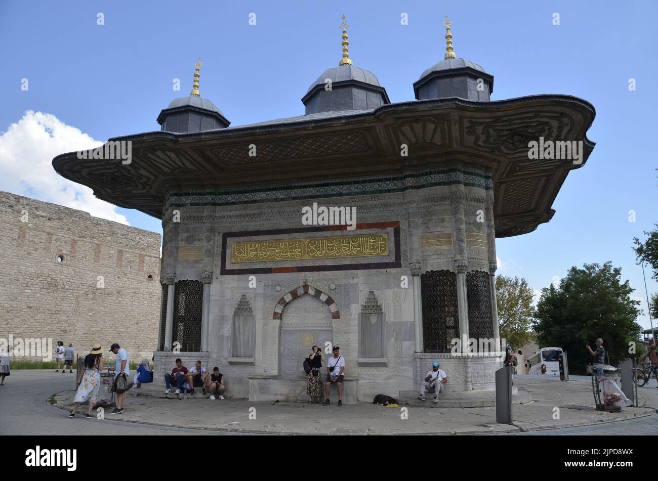 III Ahmed-Brunnen, osmanische Architektur vor dem Topkapi-Palast Stockfoto