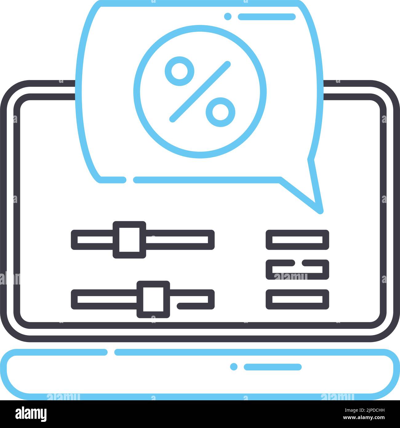 Verkaufs-Trader-Liniensymbol, Umrisssymbol, Vektordarstellung, Konzeptzeichen Stock Vektor