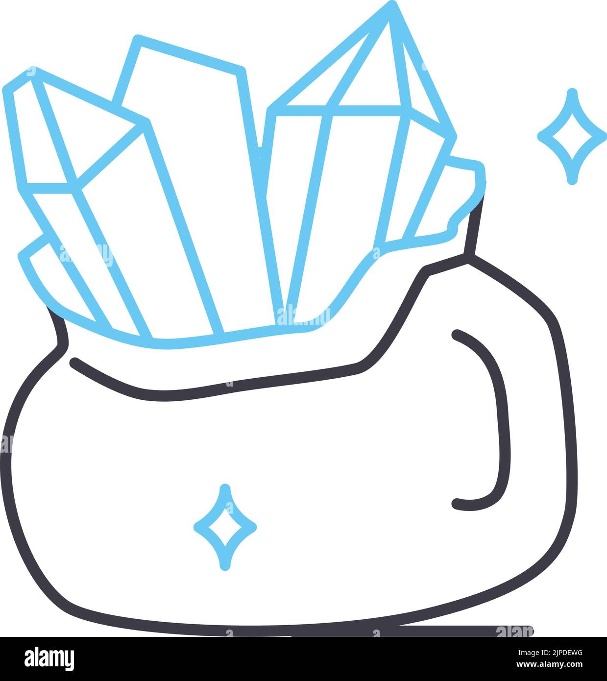 Schatzliniensymbol, Umrisssymbol, Vektordarstellung, Konzeptzeichen Stock Vektor