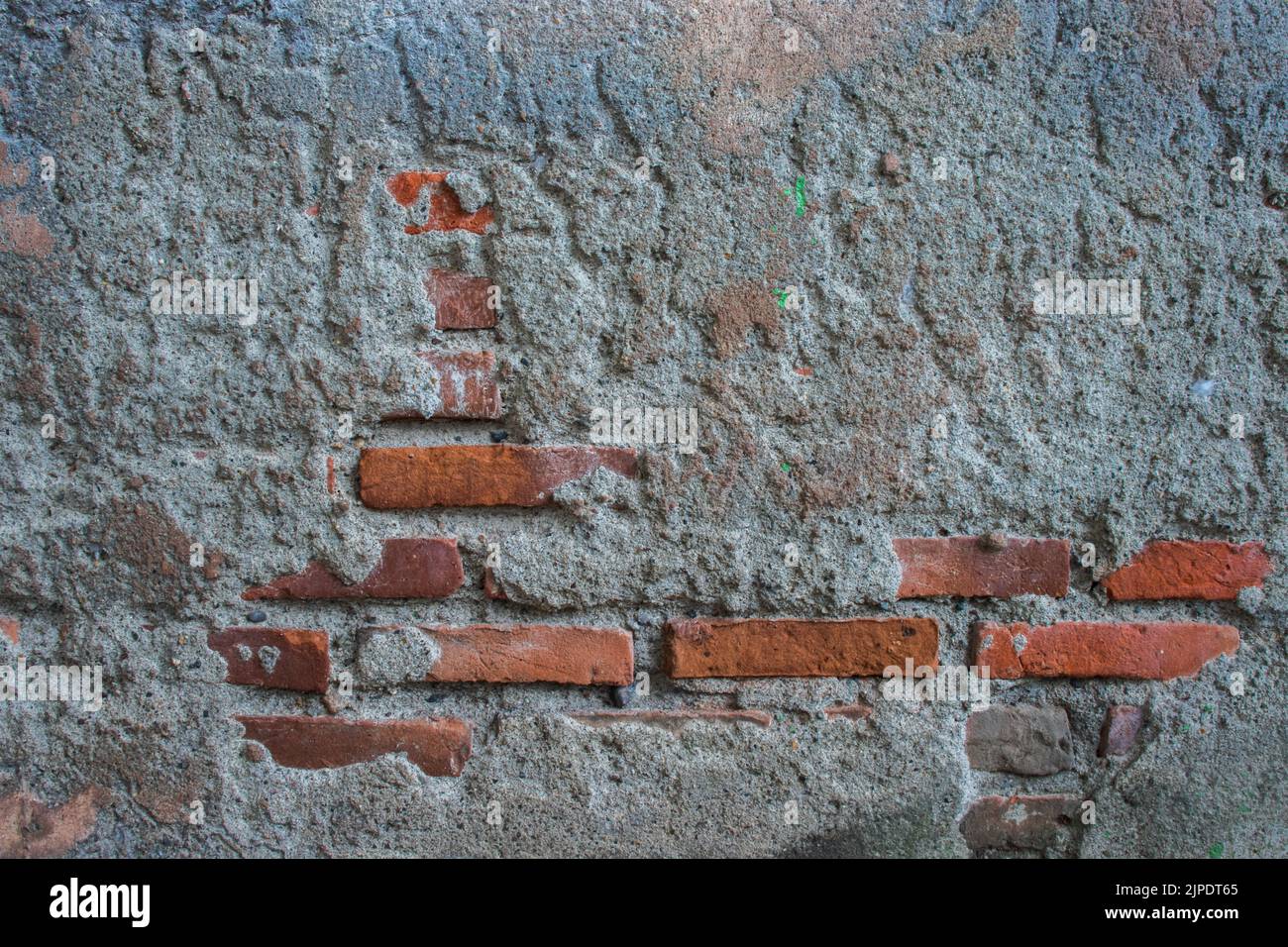 Ziegelwand für einen kühlen Hintergrund. Stockfoto