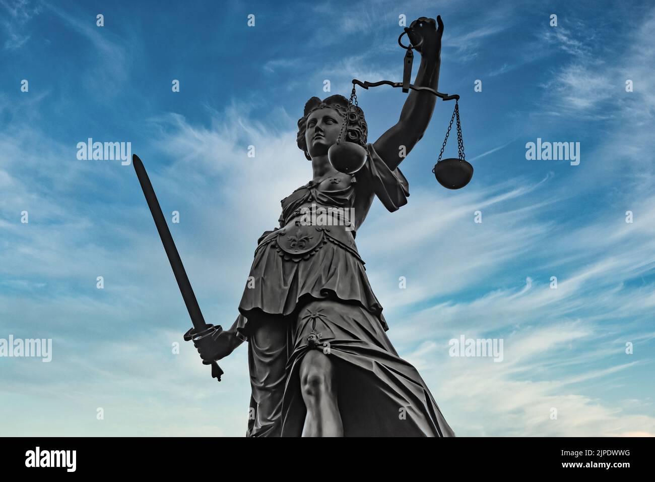Statue, justitia, Göttin, Statuen, Gerechtigkeit, lady Justice, Lady Justices Stockfoto