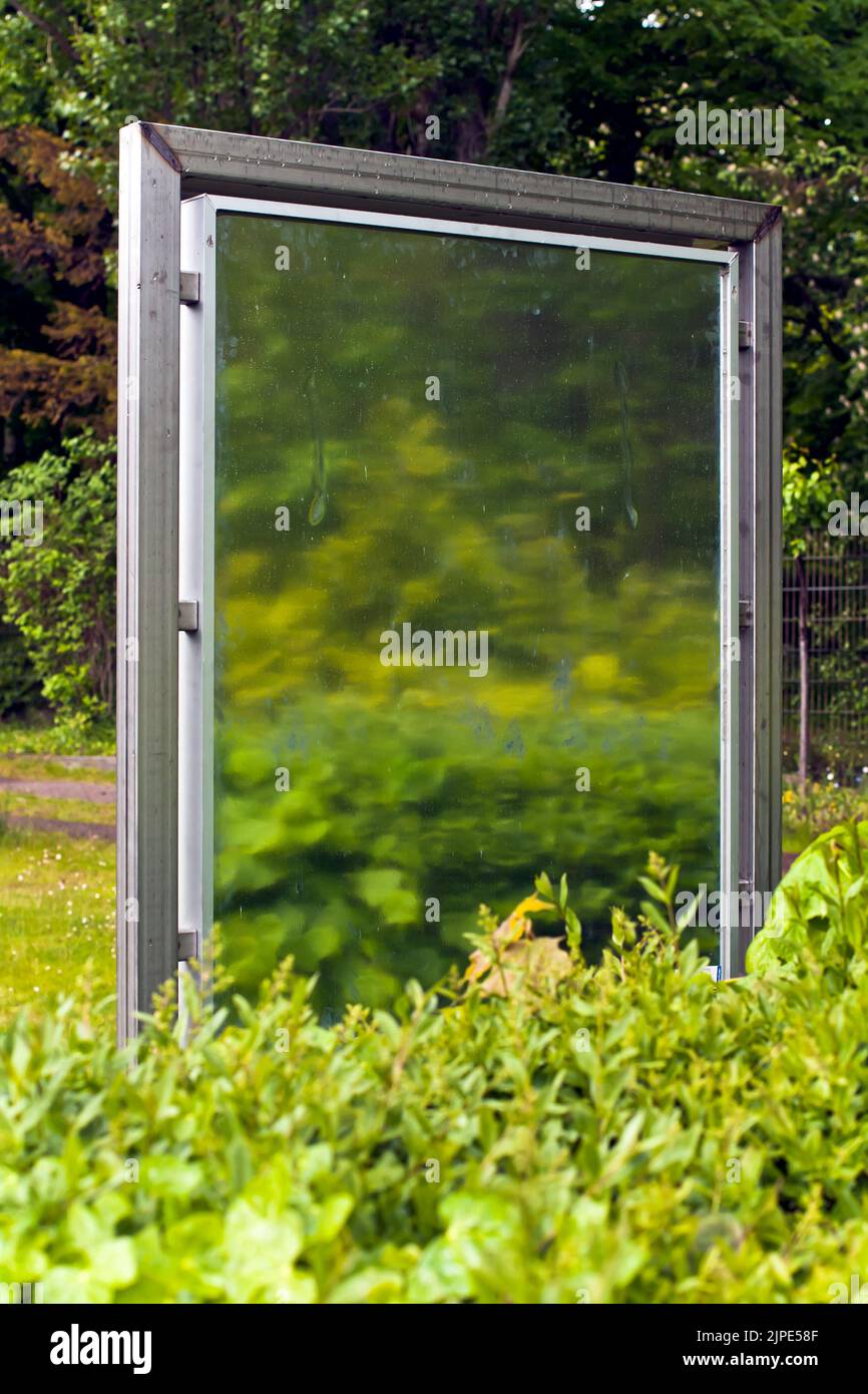 Spiegelung, Glasscheibe, verschwommen, Reflexionen, Glasscheiben, Verschwommen Stockfoto