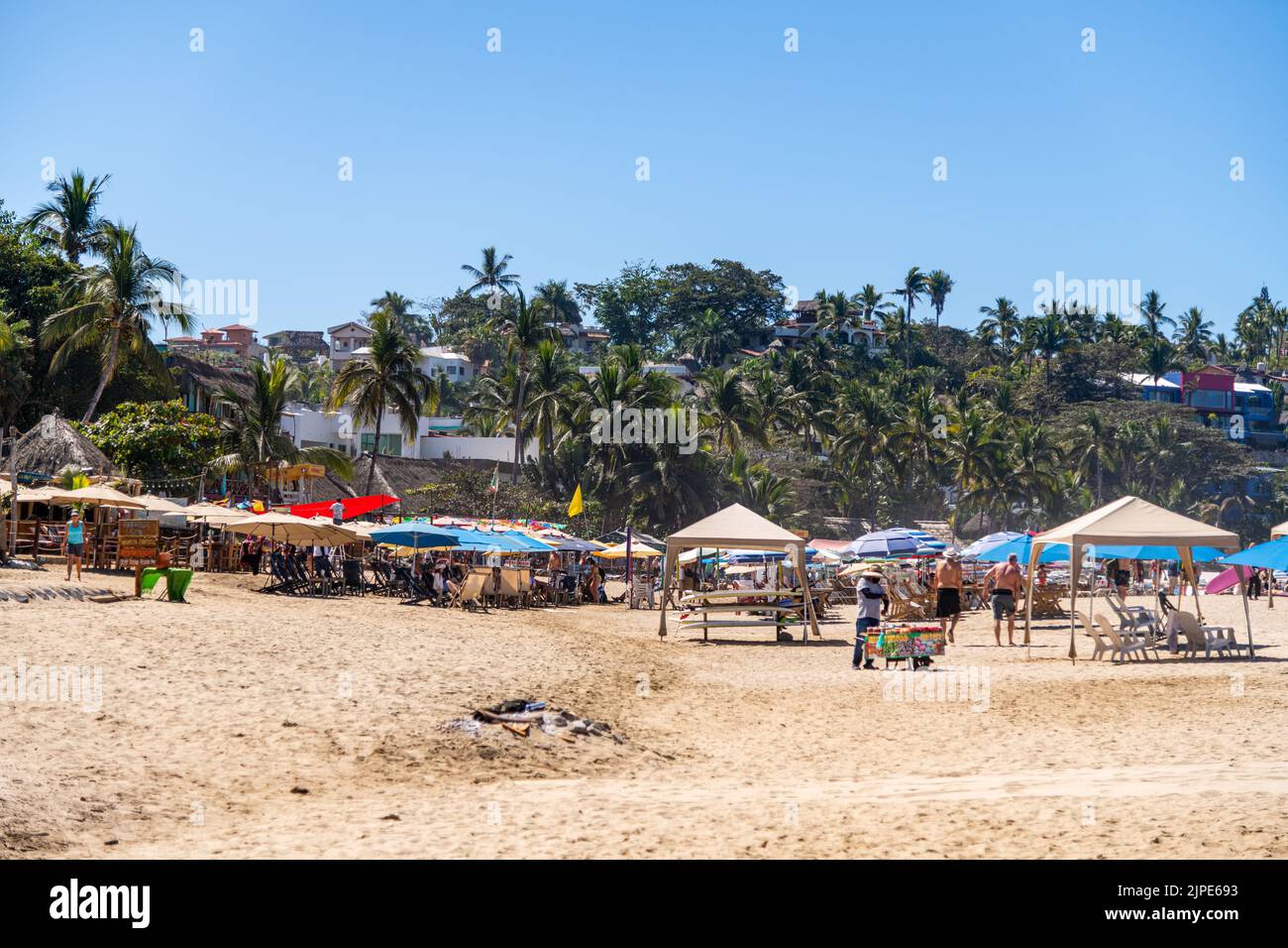 Ein Strand in Sayulita, Mexiko Stockfoto