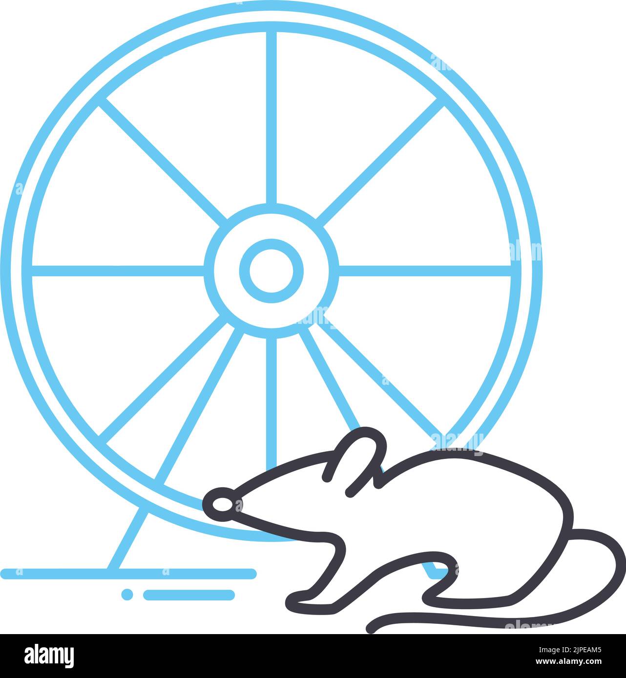 Track Rattenlinie Symbol, Umriss Symbol, Vektor Illustration, Konzept Zeichen Stock Vektor