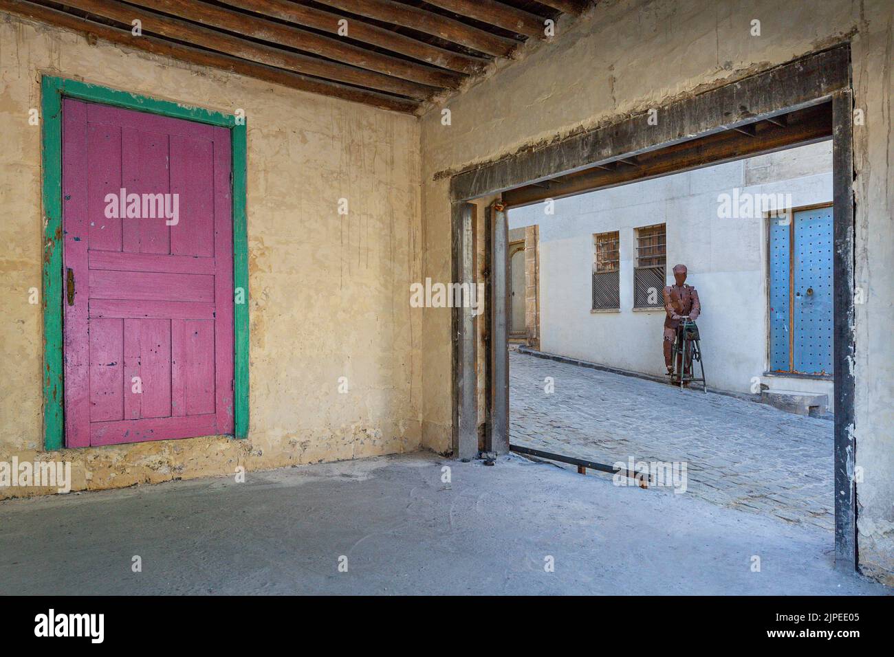 Bunte Türen in der Altstadt Gaziantep, Türkei Stockfoto