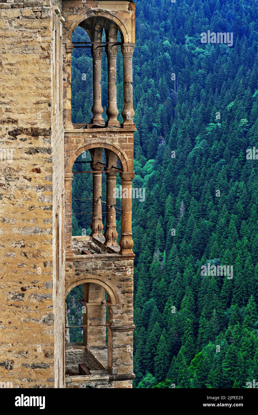 Historisches Kloster Sumela in Trabzon, Türkei Stockfoto