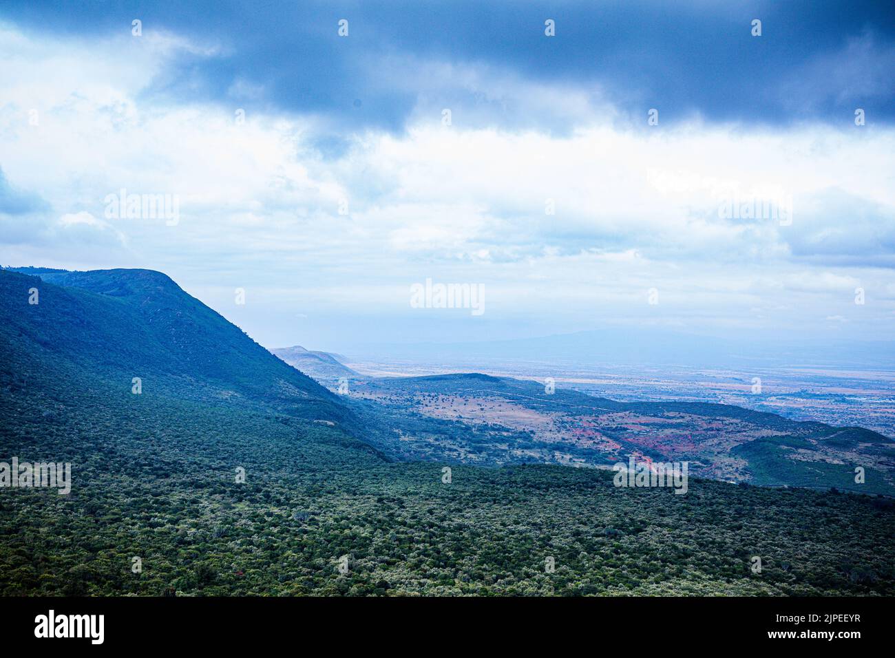 Maai Mahiu Steilwände Aussichtspunkt Great Rift Valley Kenia Landschaften Reise Dokumentarfilm Hot Water Town Nakuru City County Stockfoto