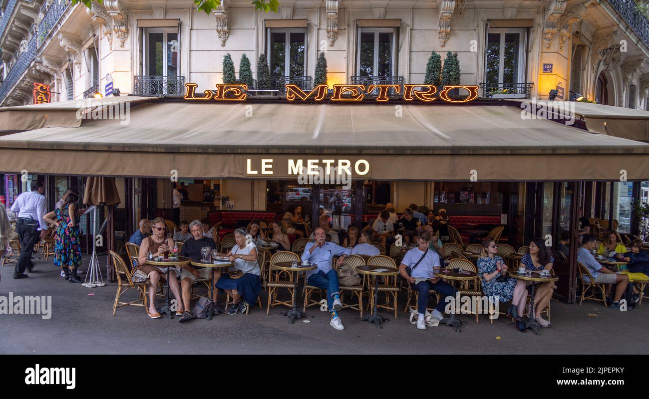 Le Metro Restaurant and Cafe, Paris, Frankreich. Stockfoto
