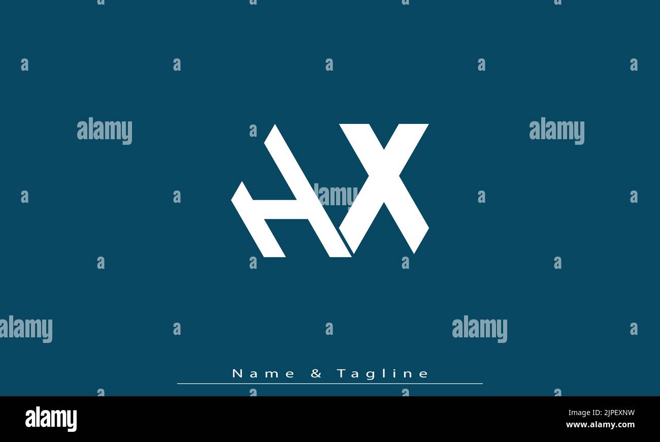 Alphabet Buchstaben Initialen Monogramm Logo HX , XH Stock Vektor