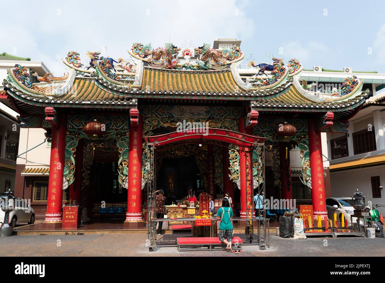BANGKOK, THAILAND. 1. April 2016. Kuan Yim-Schrein. Traditioneller chinesischer Tempel in Bangkok, Thailand. Stockfoto