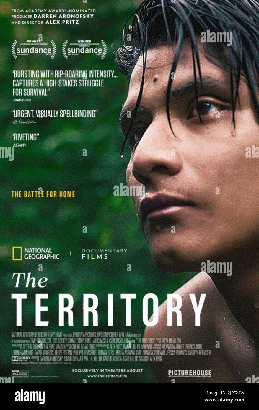 THE TERRITORY, US-Plakat, Bitate Uru-eu-wau-wau, 2022. © National Geographic Documentary Films /Courtesy Everett Collection Stockfoto