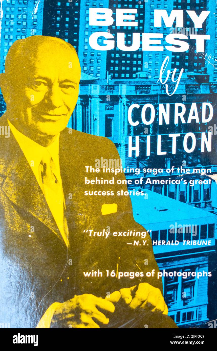 Seien Sie mein Gast - buchen Sie bei Conrad Hilton - 1957 Stockfoto