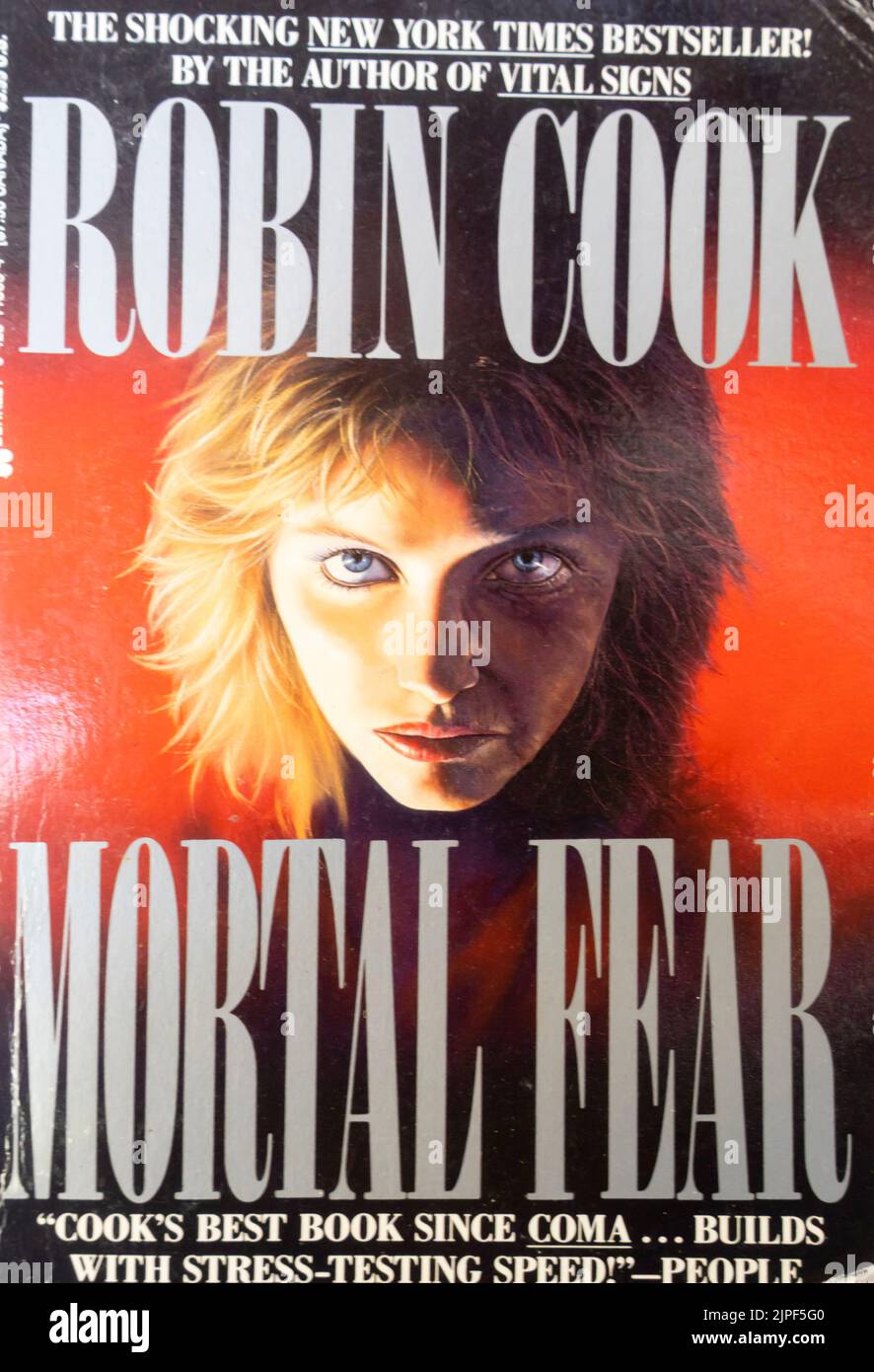 Mortal Fear - Roman von Robin Cook - 1988 Stockfoto