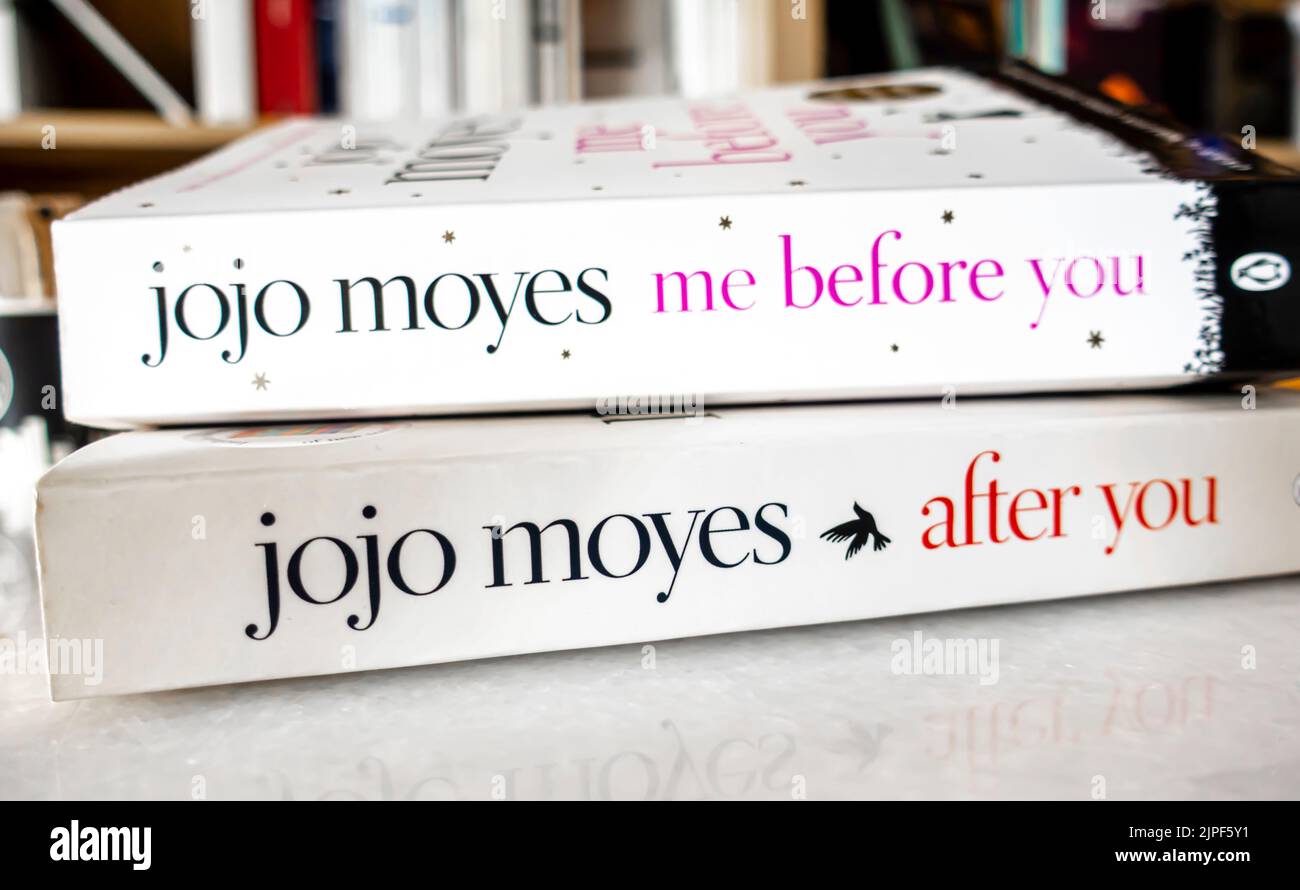 Pauline Sara Jo Moyes, Jojo Moyes, Me Before You und After You Bücher - 2010s Stockfoto