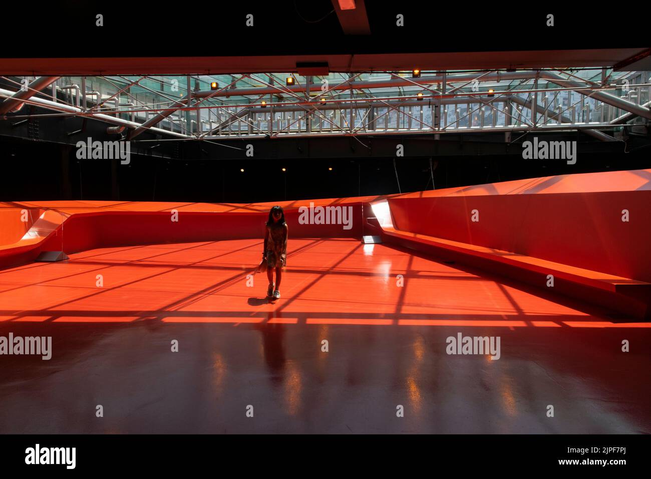 Roter Saal im Macro (Museum für zeitgenössische Kunst von Rom) Stockfoto