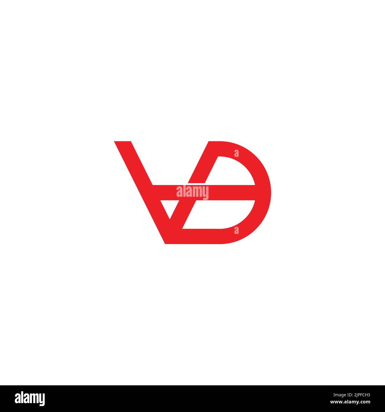 Letter vd einfache Bewegung Linie Logo Vektor Stock Vektor