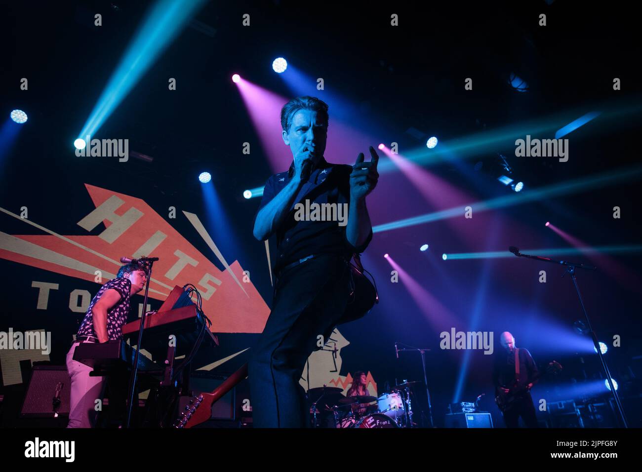 Toronto, Kanada. 17. August 2022. Der Sänger Alex Kapranos von der schottischen Rockband Franz Ferdinand tritt im History Nightclub in Toronto, KANADA, auf. Quelle: Bobby Singh/Alamy Live News Stockfoto