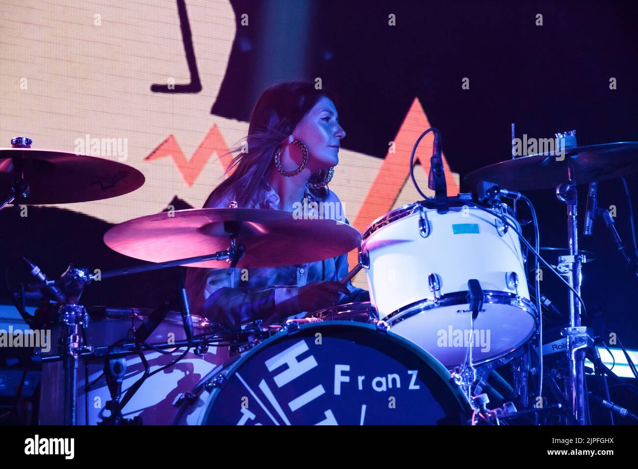 Toronto, Kanada. 17. August 2022. Schlagzeuger Audrey Tait von der schottischen Rockband Franz Ferdinand tritt im History Nightclub in Toronto, KANADA auf Kredit: Bobby Singh/Alamy Live News Stockfoto