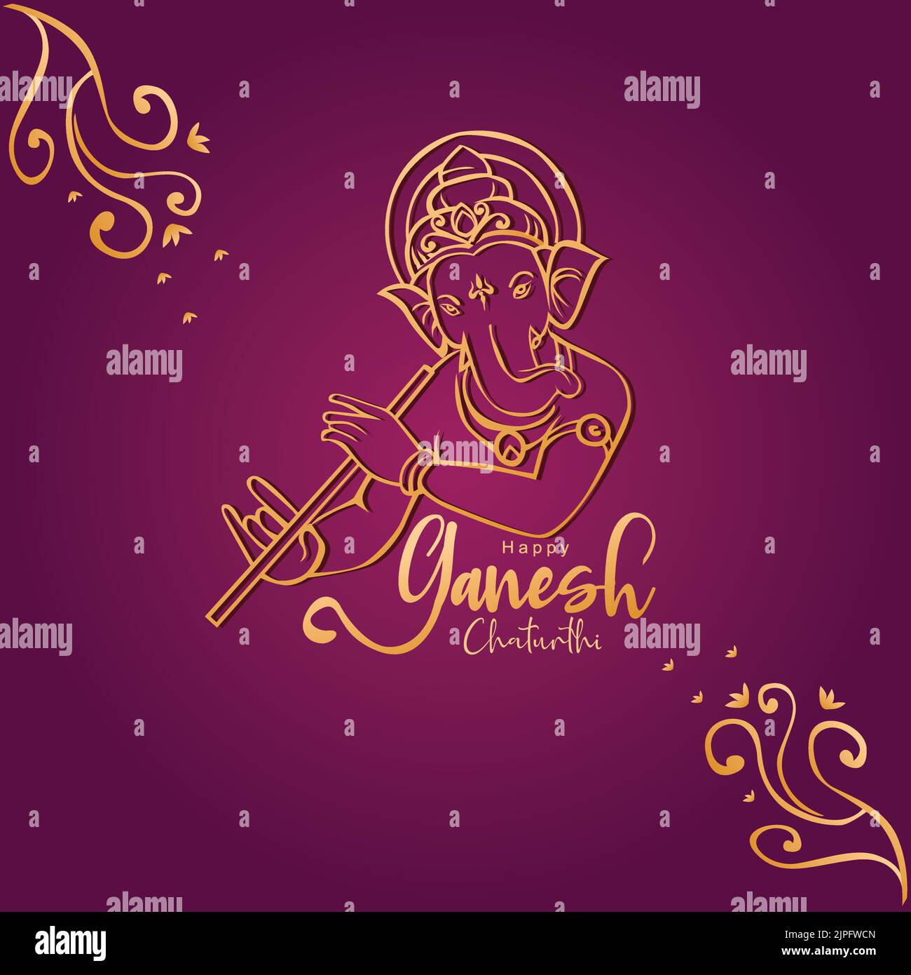 Happy Ganesh Chaturthen Grüße. vektor Illustration Design. Stock Vektor